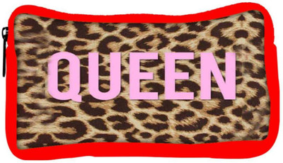 

Snoogg Eco Friendly Canvas Queen Leopard Print Student Pen Pencil Case Coin Purse Pouch Cosmetic Makeup Bag (RED) Pouch(Multicolor)