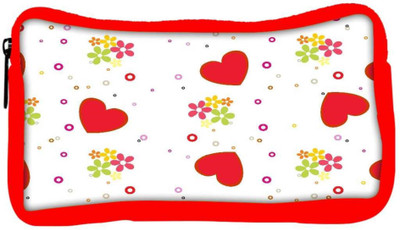 

Snoogg Eco Friendly Canvas Red Heart White Pattern Designer Student Pen Pencil Case Coin Purse Pouch Cosmetic Makeup Bag (RED) Pouch(Multicolor)