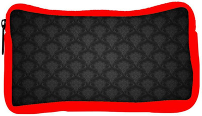 

Snoogg Eco Friendly Canvas Abstract Black Pattern Design Designer Student Pen Pencil Case Coin Purse Pouch Cosmetic Makeup Bag (RED) Pouch(Multicolor)