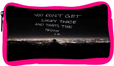 

Snoogg Eco Friendly Canvas You Donâ€™T Get Lucky Student Pen Pencil Case Coin Purse Pouch Cosmetic Makeup Bag (PINK) Pouch(Multicolor)