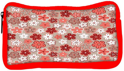 

Snoogg Eco Friendly Canvas Seamless Floral Pattern Flowers Texture Daisy Student Pen Pencil Case Coin Purse Pouch Cosmetic Makeup Bag (RED) Pouch(Multicolor)