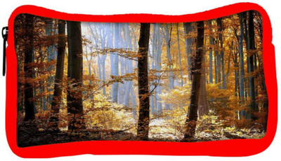 

Snoogg Eco Friendly Canvas Yellow Forest Designer Student Pen Pencil Case Coin Purse Pouch Cosmetic Makeup Bag (RED) Pouch(Multicolor)