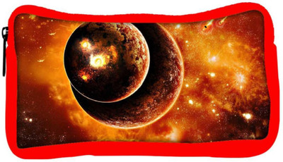 

Snoogg Eco Friendly Canvas Solar Eclipse Designer Student Pen Pencil Case Coin Purse Pouch Cosmetic Makeup Bag (RED) Pouch(Multicolor)