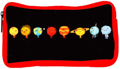 

Snoogg Eco Friendly Canvas Minimalistic Solar Designer Student Pen Pencil Case Coin Purse Pouch Cosmetic Makeup Bag (RED) Pouch(Multicolor)