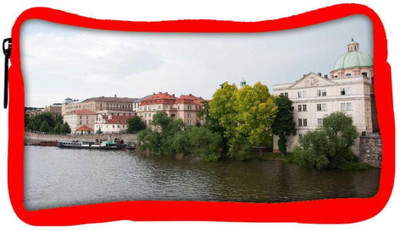 

Snoogg Eco Friendly Canvas Lake Side Houses Designer Student Pen Pencil Case Coin Purse Pouch Cosmetic Makeup Bag (RED) Pouch(Multicolor)