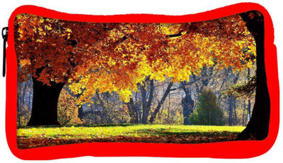 

Snoogg Eco Friendly Canvas Brown Leaves In Trees Designer Student Pen Pencil Case Coin Purse Pouch Cosmetic Makeup Bag (RED) Pouch(Multicolor)