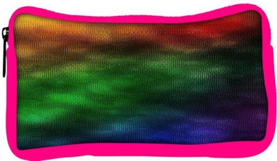 

Snoogg Eco Friendly Canvas Rainbow Rain 2440 Student Pen Pencil Case Coin Purse Pouch Cosmetic Makeup Bag (PINK) Pouch(Multicolor)