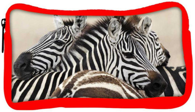 

Snoogg Eco Friendly Canvas Black And White Zebra Designer Student Pen Pencil Case Coin Purse Pouch Cosmetic Makeup Bag (RED) Pouch(Multicolor)