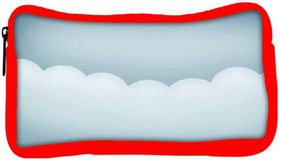 

Snoogg Eco Friendly Canvas White Clouds Designer Student Pen Pencil Case Coin Purse Pouch Cosmetic Makeup Bag (RED) Pouch(Multicolor)