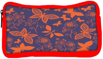 

Snoogg Eco Friendly Canvas Orange Butterflies In Purple Pattern Designer Student Pen Pencil Case Coin Purse Pouch Cosmetic Makeup Bag (RED) Pouch(Multicolor)