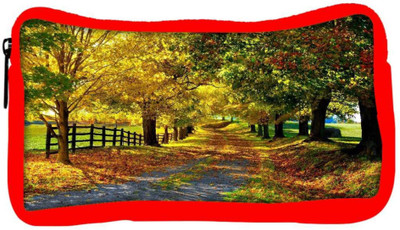 

Snoogg Eco Friendly Canvas Garden Trees And Way Designer Student Pen Pencil Case Coin Purse Pouch Cosmetic Makeup Bag (RED) Pouch(Multicolor)