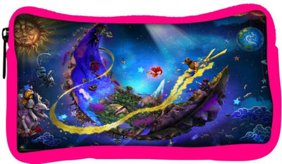 

Snoogg Eco Friendly Canvas Puppeteer In The Moon Designer Student Pen Pencil Case Coin Purse Pouch Cosmetic Makeup Bag (PINK) Pouch(Multicolor)