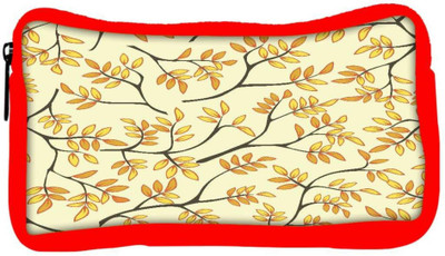 

Snoogg Eco Friendly Canvas Multicolor Leaves Lite Pattern Designer Student Pen Pencil Case Coin Purse Pouch Cosmetic Makeup Bag (RED) Pouch(Multicolor)