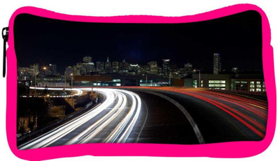 

Snoogg Eco Friendly Canvas Colorful Roads At Night Designer Student Pen Pencil Case Coin Purse Pouch Cosmetic Makeup Bag (PINK) Pouch(Multicolor)