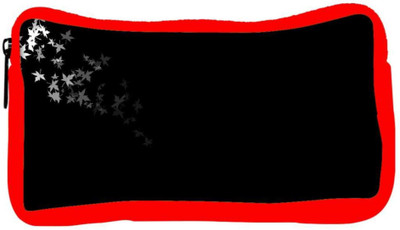

Snoogg Eco Friendly Canvas Black And White Leaves Designer Student Pen Pencil Case Coin Purse Pouch Cosmetic Makeup Bag (RED) Pouch(Multicolor)
