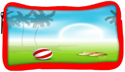 

Snoogg Eco Friendly Canvas Abstract Summer Background Student Pen Pencil Case Coin Purse Pouch Cosmetic Makeup Bag (RED) Pouch(Multicolor)
