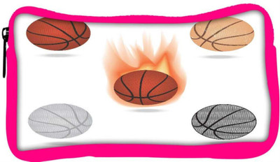 

Snoogg Eco Friendly Canvas Basketball Student Pen Pencil Case Coin Purse Pouch Cosmetic Makeup Bag (PINK) Pouch(Multicolor)