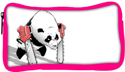 

Snoogg Eco Friendly Canvas Panda With Chainsaw Paws Designer Student Pen Pencil Case Coin Purse Pouch Cosmetic Makeup Bag (PINK) Pouch(Multicolor)