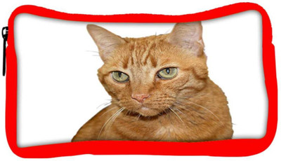 

Snoogg Eco Friendly Canvas Cat Student Pen Pencil Case Coin Purse Pouch Cosmetic Makeup Bag (RED) Pouch(Multicolor)