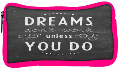 

Snoogg Eco Friendly Canvas Dreams Do Not Work Until You Do Designer Student Pen Pencil Case Coin Purse Pouch Cosmetic Makeup Bag (PINK) Pouch(Multicolor)