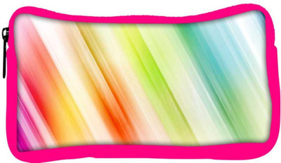 

Snoogg Eco Friendly Canvas Abstract Rays Designer Student Pen Pencil Case Coin Purse Pouch Cosmetic Makeup Bag (PINK) Pouch(Multicolor)