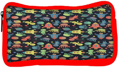 

Snoogg Eco Friendly Canvas Alien Gone Crazy Student Pen Pencil Case Coin Purse Pouch Cosmetic Makeup Bag (RED) Pouch(Multicolor)