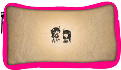 

Snoogg Eco Friendly Canvas Minimalistic Simple Designer Student Pen Pencil Case Coin Purse Pouch Cosmetic Makeup Bag (PINK) Pouch(Multicolor)