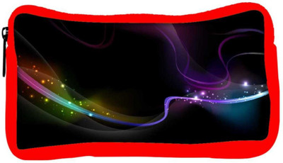 

Snoogg Eco Friendly Canvas Wavy Neon Ribbon Designer Student Pen Pencil Case Coin Purse Pouch Cosmetic Makeup Bag (RED) Pouch(Multicolor)