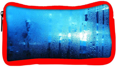 

Snoogg Eco Friendly Canvas Blue Water Drops Designer Student Pen Pencil Case Coin Purse Pouch Cosmetic Makeup Bag (RED) Pouch(Multicolor)