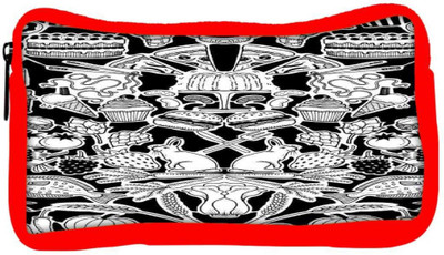 

Snoogg Eco Friendly Canvas Black And White Feast Student Pen Pencil Case Coin Purse Pouch Cosmetic Makeup Bag (RED) Pouch(Multicolor)