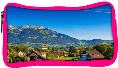 

Snoogg Eco Friendly Canvas Abstract Houses And Mountain Designer Student Pen Pencil Case Coin Purse Pouch Cosmetic Makeup Bag (PINK) Pouch(Multicolor)