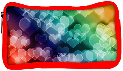 

Snoogg Eco Friendly Canvas Colored Hearts Designer Student Pen Pencil Case Coin Purse Pouch Cosmetic Makeup Bag (RED) Pouch(Multicolor)