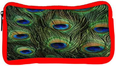 

Snoogg Eco Friendly Canvas Feather Pattern Student Pen Pencil Case Coin Purse Pouch Cosmetic Makeup Bag (RED) Pouch(Multicolor)