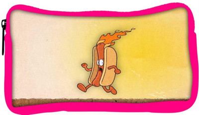 

Snoogg Eco Friendly Canvas Burning Hotdog Designer Student Pen Pencil Case Coin Purse Pouch Cosmetic Makeup Bag (PINK) Pouch(Multicolor)