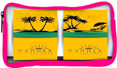 

Snoogg Eco Friendly Canvas Abstract Summer Background Student Pen Pencil Case Coin Purse Pouch Cosmetic Makeup Bag (PINK) Pouch(Multicolor)