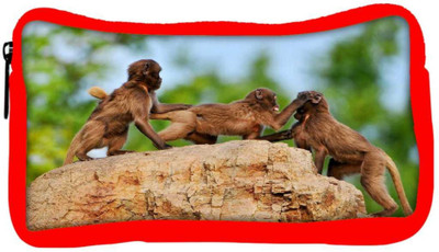 

Snoogg Eco Friendly Canvas Monkey Fighting Designer Student Pen Pencil Case Coin Purse Pouch Cosmetic Makeup Bag (RED) Pouch(Multicolor)