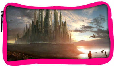 

Snoogg Eco Friendly Canvas Fantasy Future City Designer Student Pen Pencil Case Coin Purse Pouch Cosmetic Makeup Bag (PINK) Pouch(Multicolor)