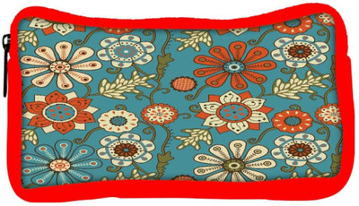 

Snoogg Eco Friendly Canvas Colorful Floral Seamless Pattern In Cartoon Style Seamless Pattern Student Pen Pencil Case Coin Purse Pouch Cosmetic Makeup Bag (RED) Pouch(Multicolor)