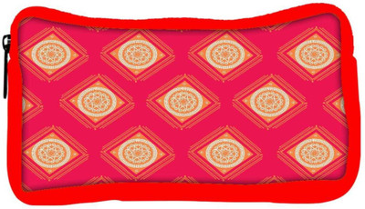 

Snoogg Eco Friendly Canvas Abstract Rangolies Designer Student Pen Pencil Case Coin Purse Pouch Cosmetic Makeup Bag (RED) Pouch(Multicolor)