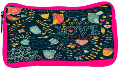 

Snoogg Eco Friendly Canvas Love Green Pattern Designer Student Pen Pencil Case Coin Purse Pouch Cosmetic Makeup Bag (PINK) Pouch(Multicolor)