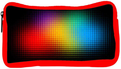 

Snoogg Eco Friendly Canvas Black Background Designer Student Pen Pencil Case Coin Purse Pouch Cosmetic Makeup Bag (RED) Pouch(Multicolor)