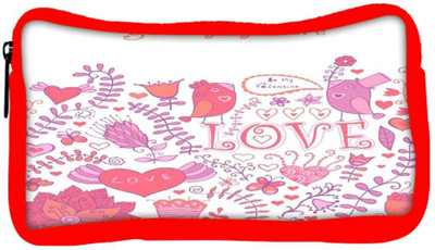 

Snoogg Eco Friendly Canvas Your Text Here White Pattern Designer Student Pen Pencil Case Coin Purse Pouch Cosmetic Makeup Bag (RED) Pouch(Multicolor)