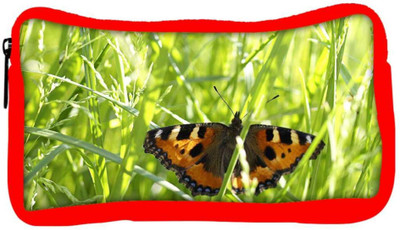 

Snoogg Eco Friendly Canvas Flying Butterfly Designer Student Pen Pencil Case Coin Purse Pouch Cosmetic Makeup Bag (RED) Pouch(Multicolor)