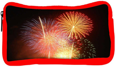 

Snoogg Eco Friendly Canvas Fireworks New Years Eve Designer Student Pen Pencil Case Coin Purse Pouch Cosmetic Makeup Bag (RED) Pouch(Multicolor)