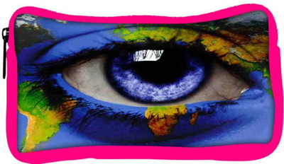 

Snoogg Eco Friendly Canvas World Map Around An Eye 2847 Student Pen Pencil Case Coin Purse Pouch Cosmetic Makeup Bag (PINK) Pouch(Multicolor)