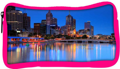 

Snoogg Eco Friendly Canvas Colorful City At Night Designer Student Pen Pencil Case Coin Purse Pouch Cosmetic Makeup Bag (PINK) Pouch(Multicolor)