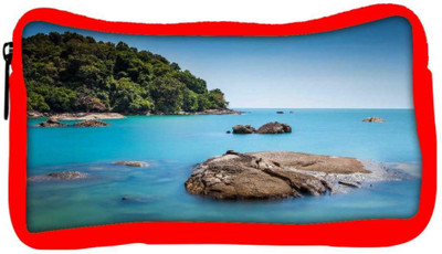 

Snoogg Eco Friendly Canvas Rocks In The Ocean Designer Student Pen Pencil Case Coin Purse Pouch Cosmetic Makeup Bag (RED) Pouch(Multicolor)