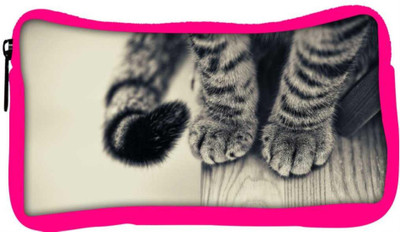 

Snoogg Eco Friendly Canvas Black And White Cat Paws Designer Student Pen Pencil Case Coin Purse Pouch Cosmetic Makeup Bag (PINK) Pouch(Multicolor)