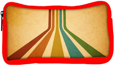 

Snoogg Eco Friendly Canvas Retro Stripes Designer Student Pen Pencil Case Coin Purse Pouch Cosmetic Makeup Bag (RED) Pouch(Multicolor)