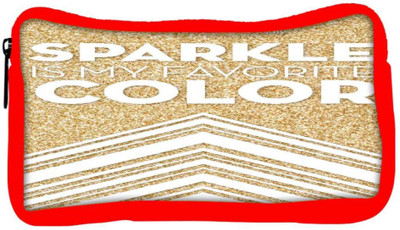 

Snoogg Eco Friendly Canvas Sparkle Is My Favorite Color Designer Student Pen Pencil Case Coin Purse Pouch Cosmetic Makeup Bag (RED) Pouch(Multicolor)